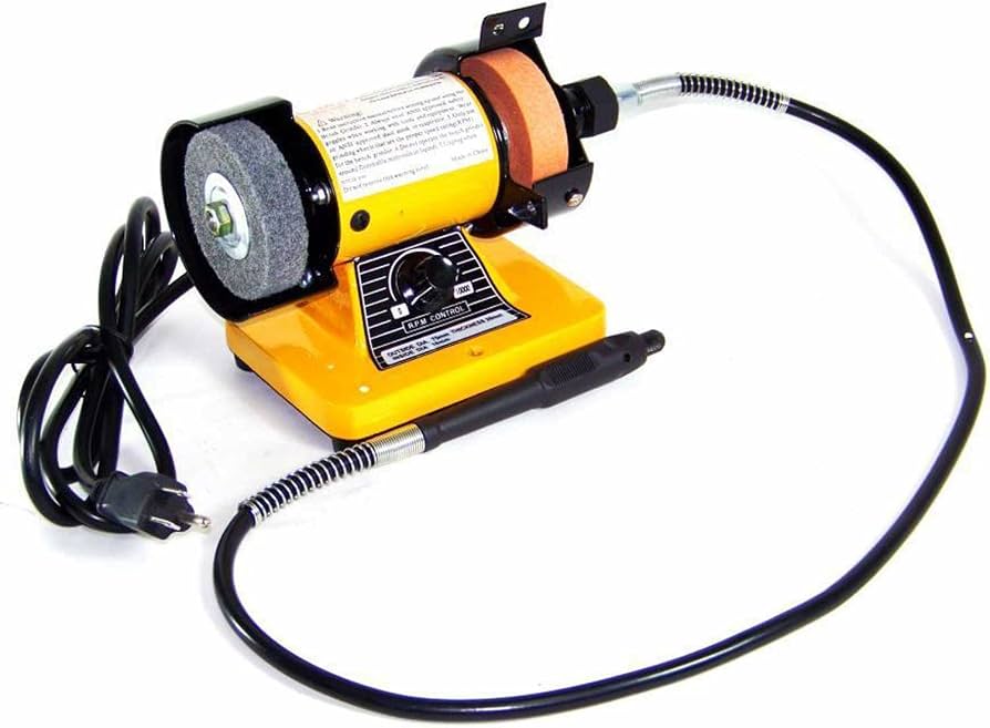 Bench Grinder with Flexible Shaft